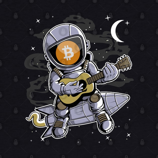 Astronaut Guitar Bitcoin BTC Coin To The Moon Crypto Token Cryptocurrency Blockchain Wallet Birthday Gift For Men Women Kids by Thingking About